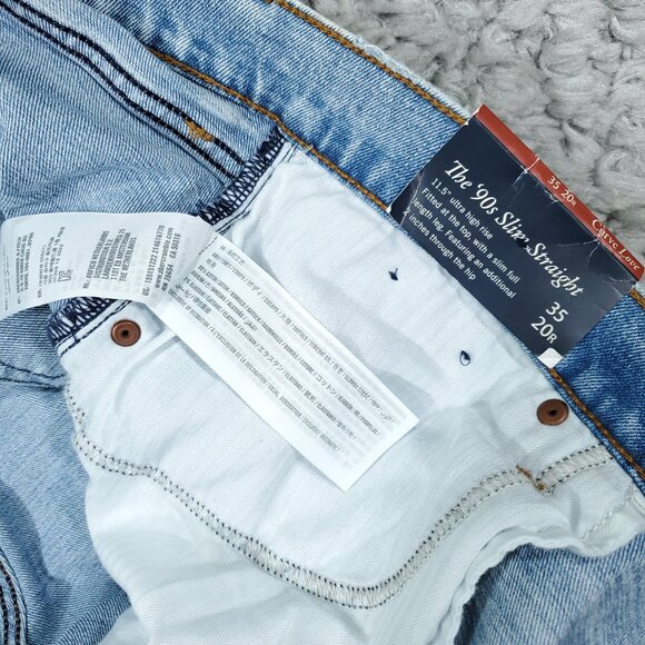 Abercrombie Curve Love 90s Slim Straight Ultra High Rise Jeans Blue Size 20 35 - Picture 5 of 7